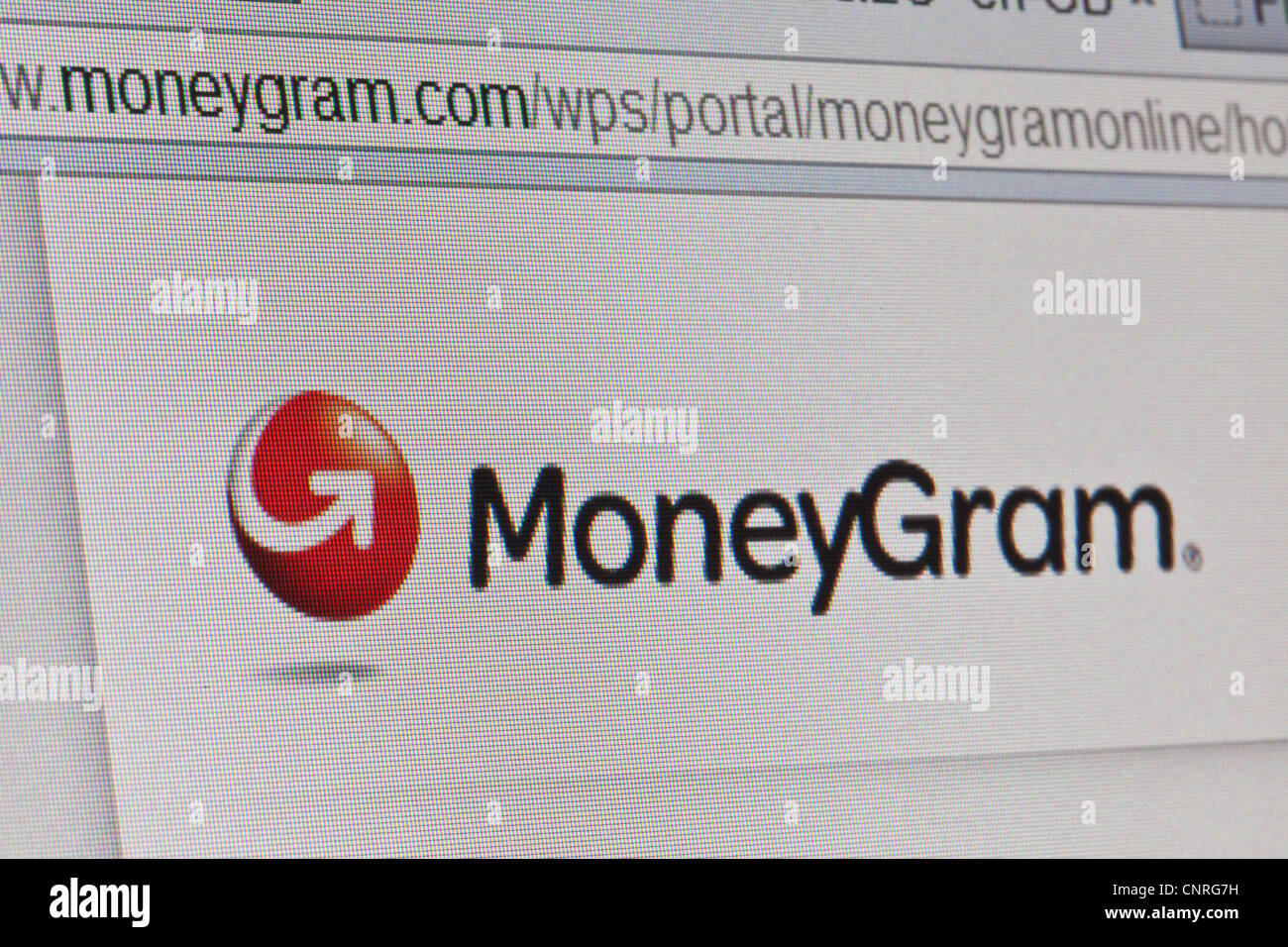MoneyGram-Webseite Stockfoto