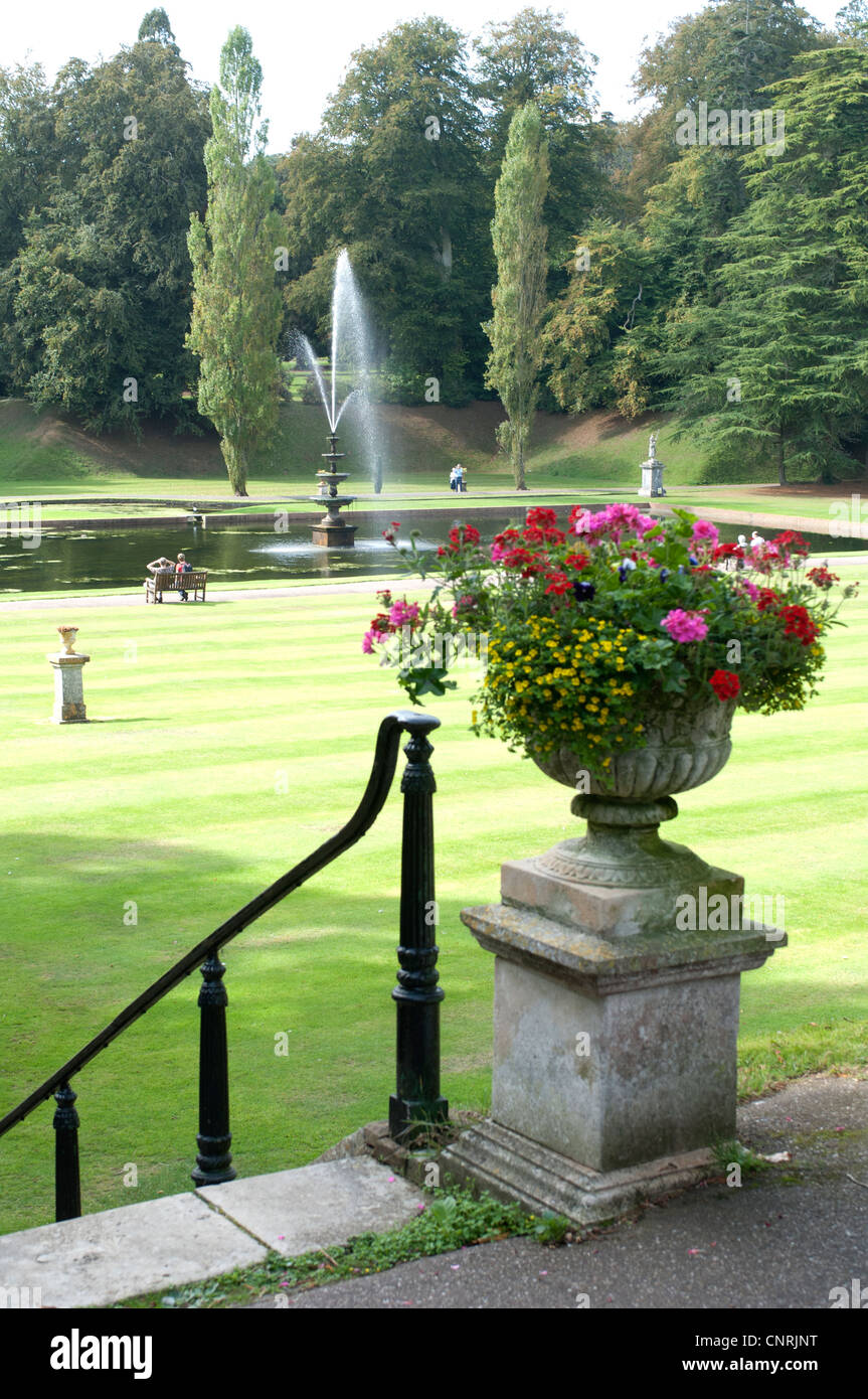 Der italienische Garten Bicton Gardens, East Devon, die in c.1735 angelegt wurden. Stockfoto