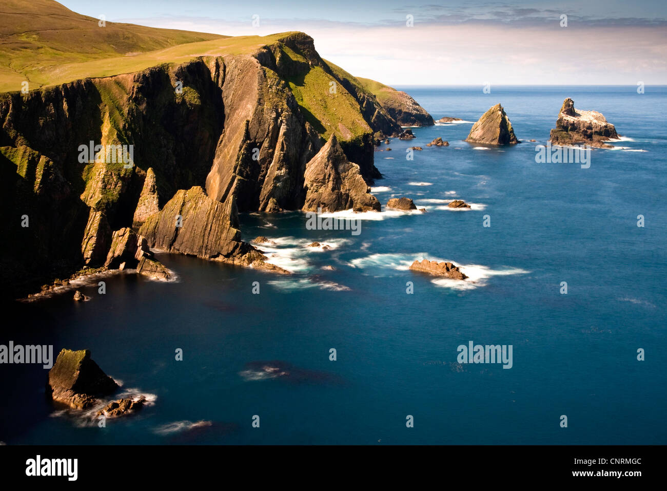 nördliche Küste von Fair-Isle, Fair Isle, Shetland-Inseln, Schottland, Vereinigtes Königreich Stockfoto
