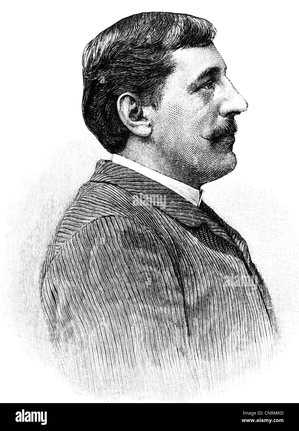 Mottl, Felix, 29.8.1856 - 2.7.1911, österreichischer Musiker (Dirigent, Komponist), Porträt, basierend auf Holzgravur, 19. Jahrhundert, Stockfoto