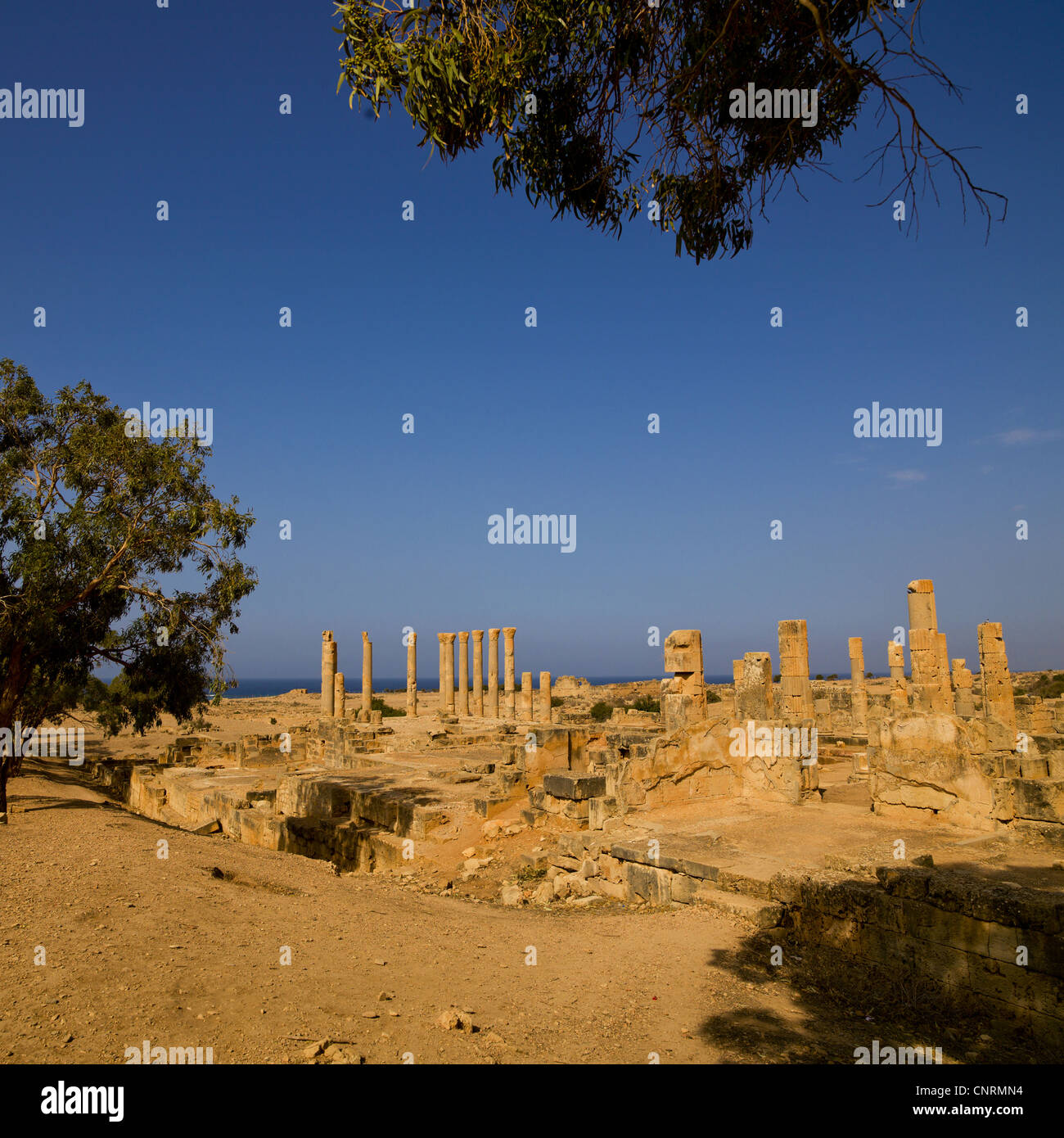 Ptolemais Altstadt, Libyen Stockfoto