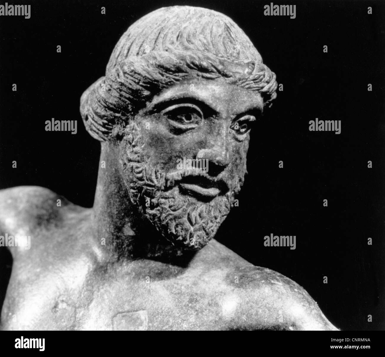 Zeus (lateinisch: Jupiter), Griechisch "göttlichen König","Führer der Götter, Gott des Himmels und des Donners,"Zeus von Dodona", bronze, 5. Jh. v. Chr. Stockfoto