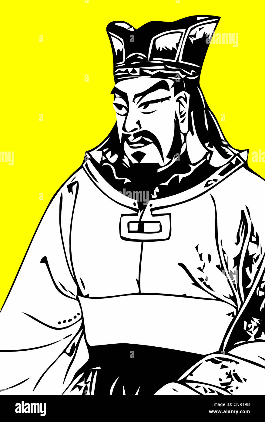 Abbildung: Sun Tzu, Autor, Die Kunst des Krieges, eine der ältesten und am meisten untersuchten Bücher über militärische Strategie. Stockfoto