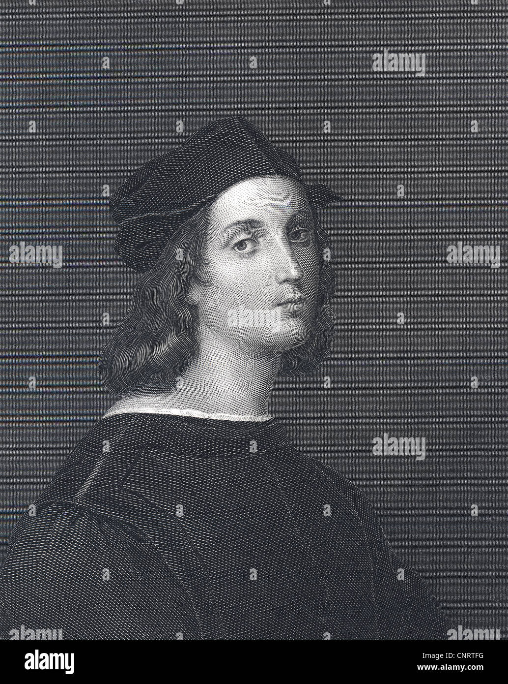 Italienischer Maler und Hochrenaissance Architekt Raphael, Raffael da Urbino, Raffaello Santi, 15. und 16. Jahrhundert Stockfoto