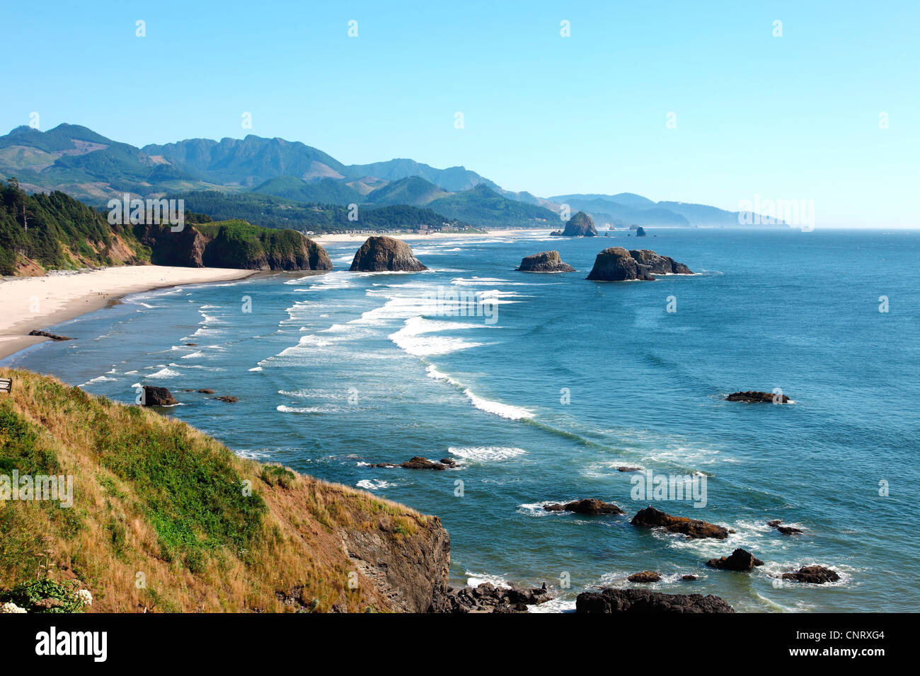 Ecola Staatspark, Oregon Küste & Pazifik. Stockfoto