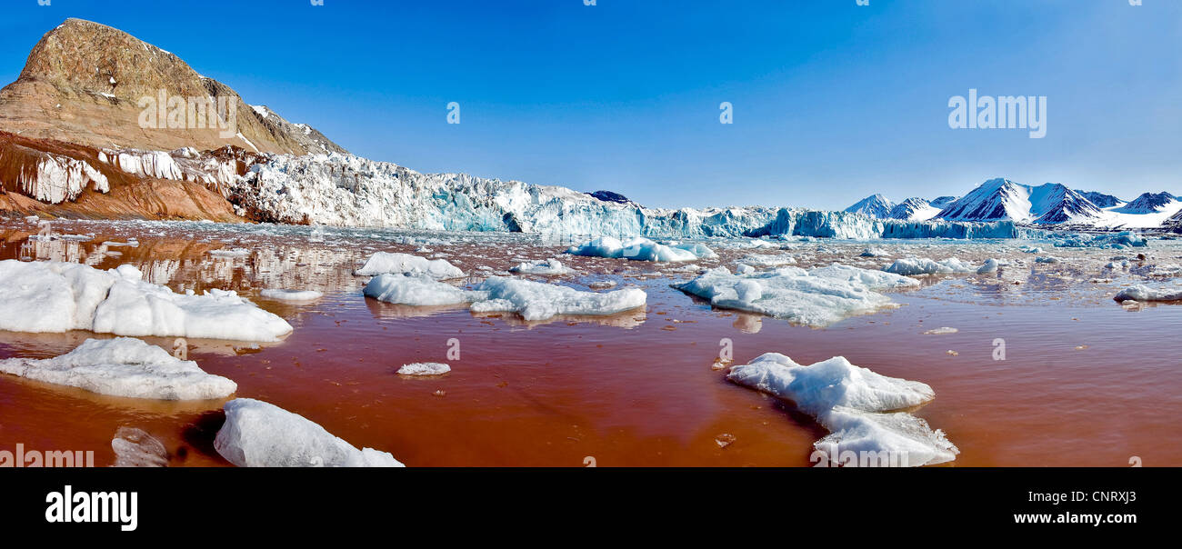 Königs-Gletscher in des Königs Fjord, westlichen Spitzbergen, Norwegen, Spitzbergen, Svaalbard Stockfoto