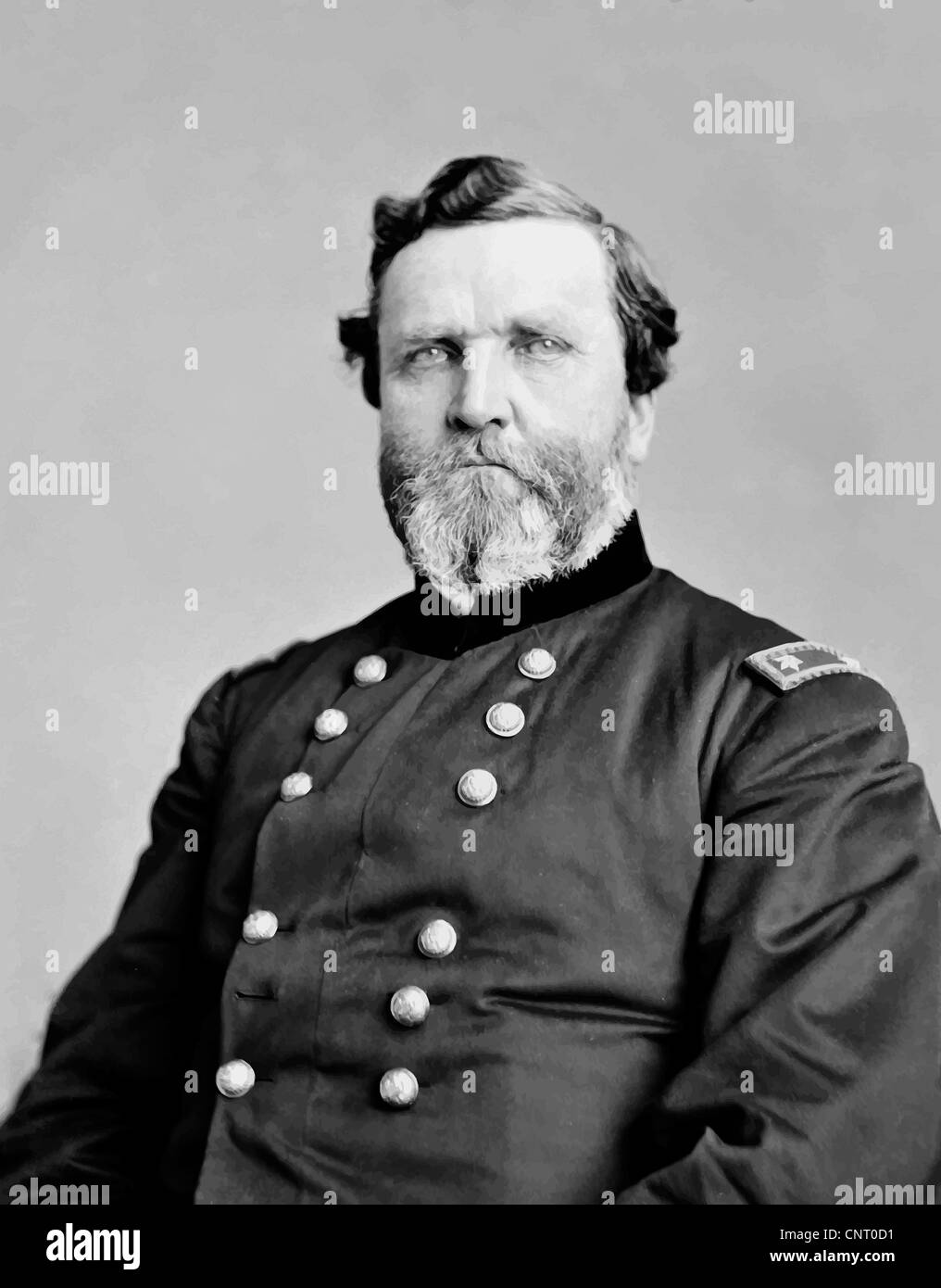 Digital restauriert Vektor Portrait von General George Henry Thomas. Stockfoto