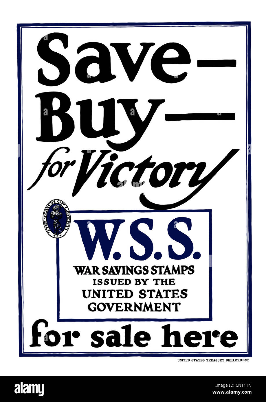 Digital restauriert Krieg-Propaganda-Plakat. Stockfoto