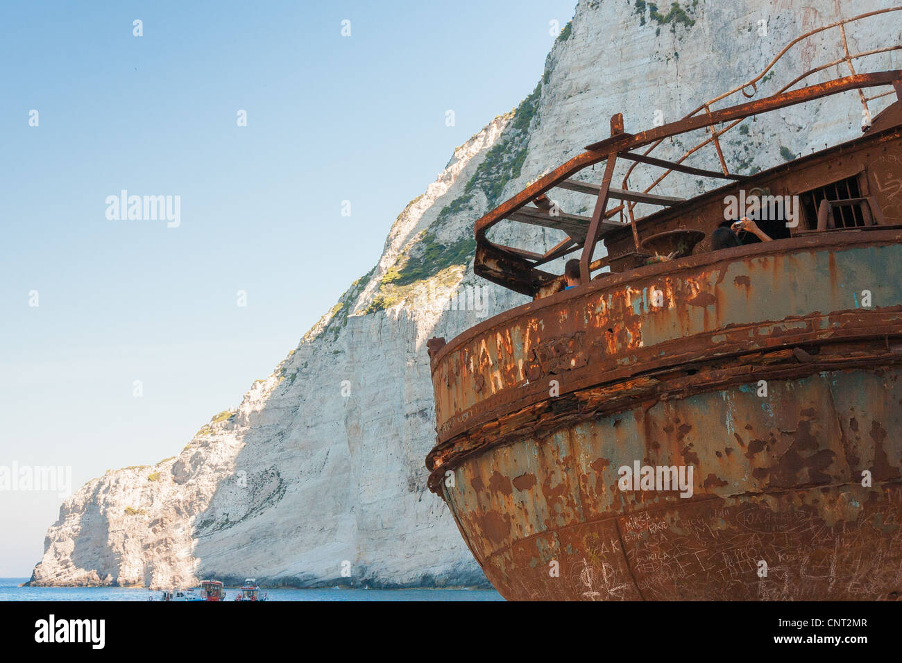 Navagio (Schiffswrack) Bay Stockfoto