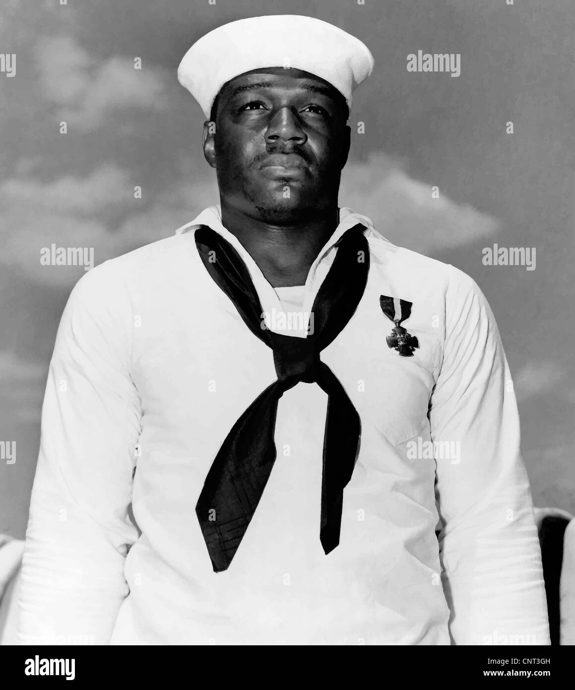 Digital restauriert Vektor Foto von Doris Dorie Miller. Stockfoto