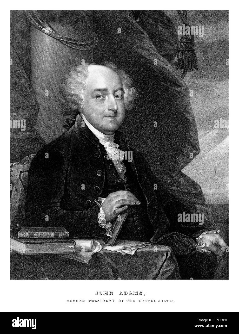 Digital restaurierten drucken von John Adams. Stockfoto
