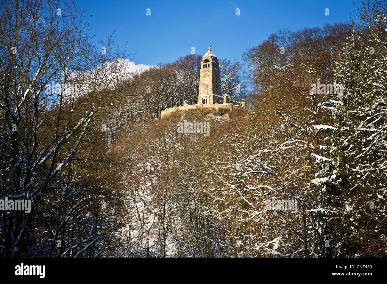 Berger-Denkmal im Winter, Witten, Ruhrgebiet, Nordrhein-Westfalen ...