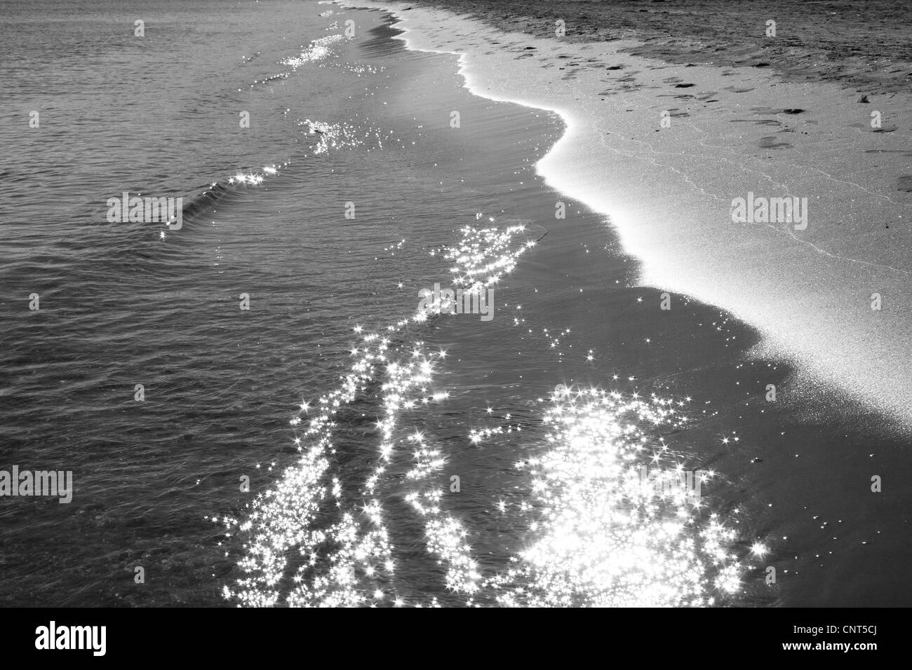 Sand und Meer Stockfoto