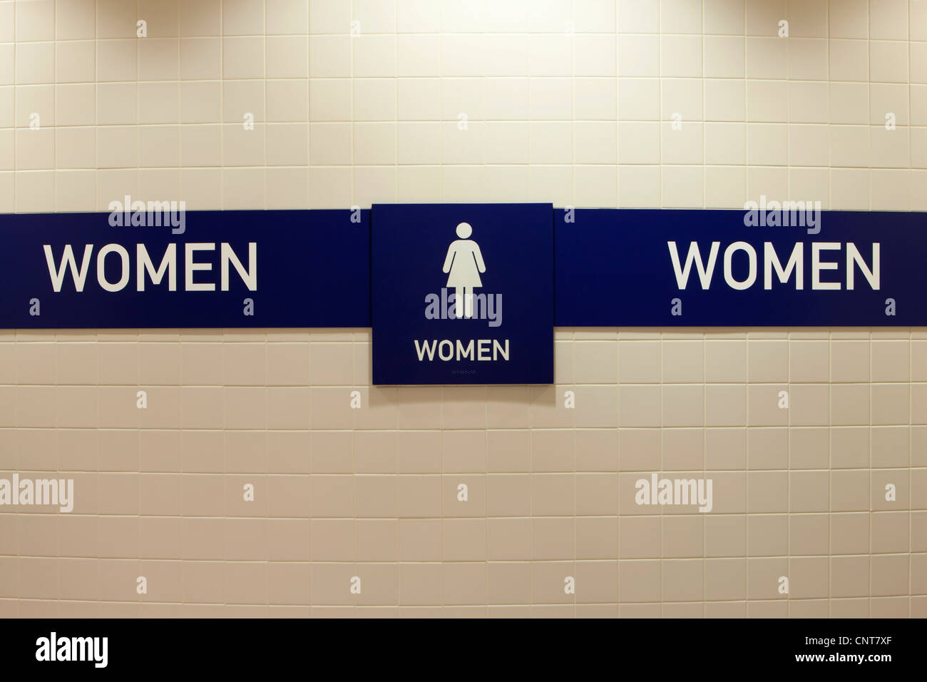 Frauen Toilette Schild Stockfoto