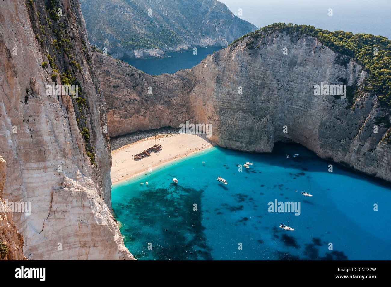 Shipwreck Bay gesehen von Klippe Stockfoto