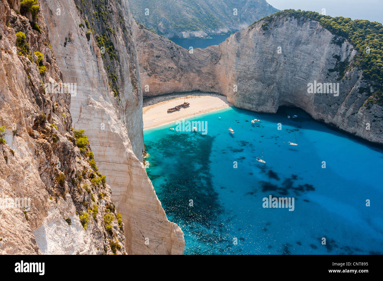 Shipwreck Bay gesehen von Klippe Stockfoto