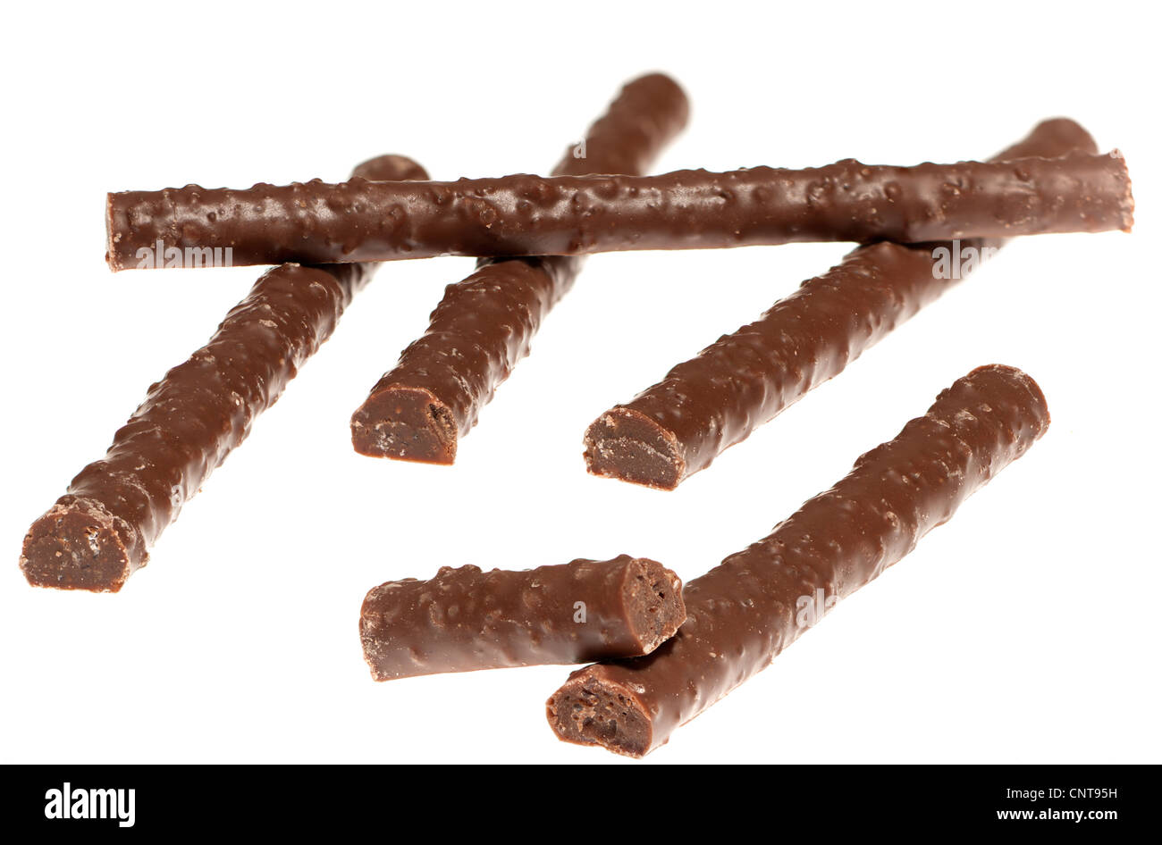 Knusprige Schokoladen-sticks Stockfoto
