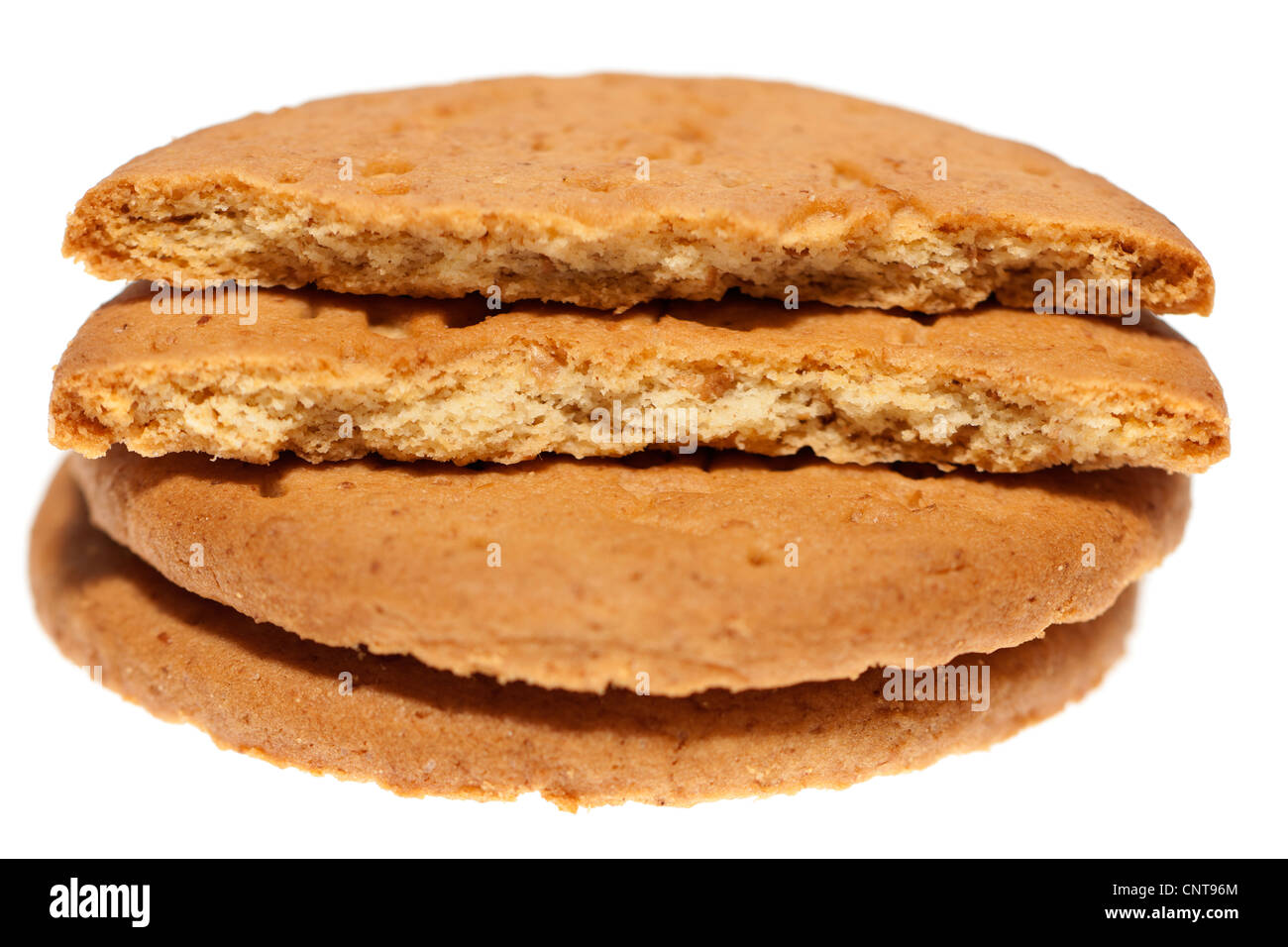 Nahaufnahme von einem Haufen von Verdauungs-Kekse Stockfoto