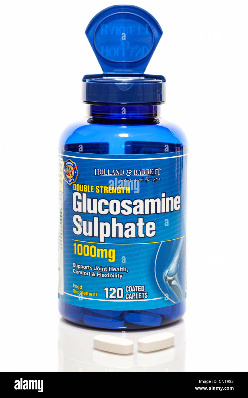 Glucosamin-Sulfat-Tabletten Stockfoto
