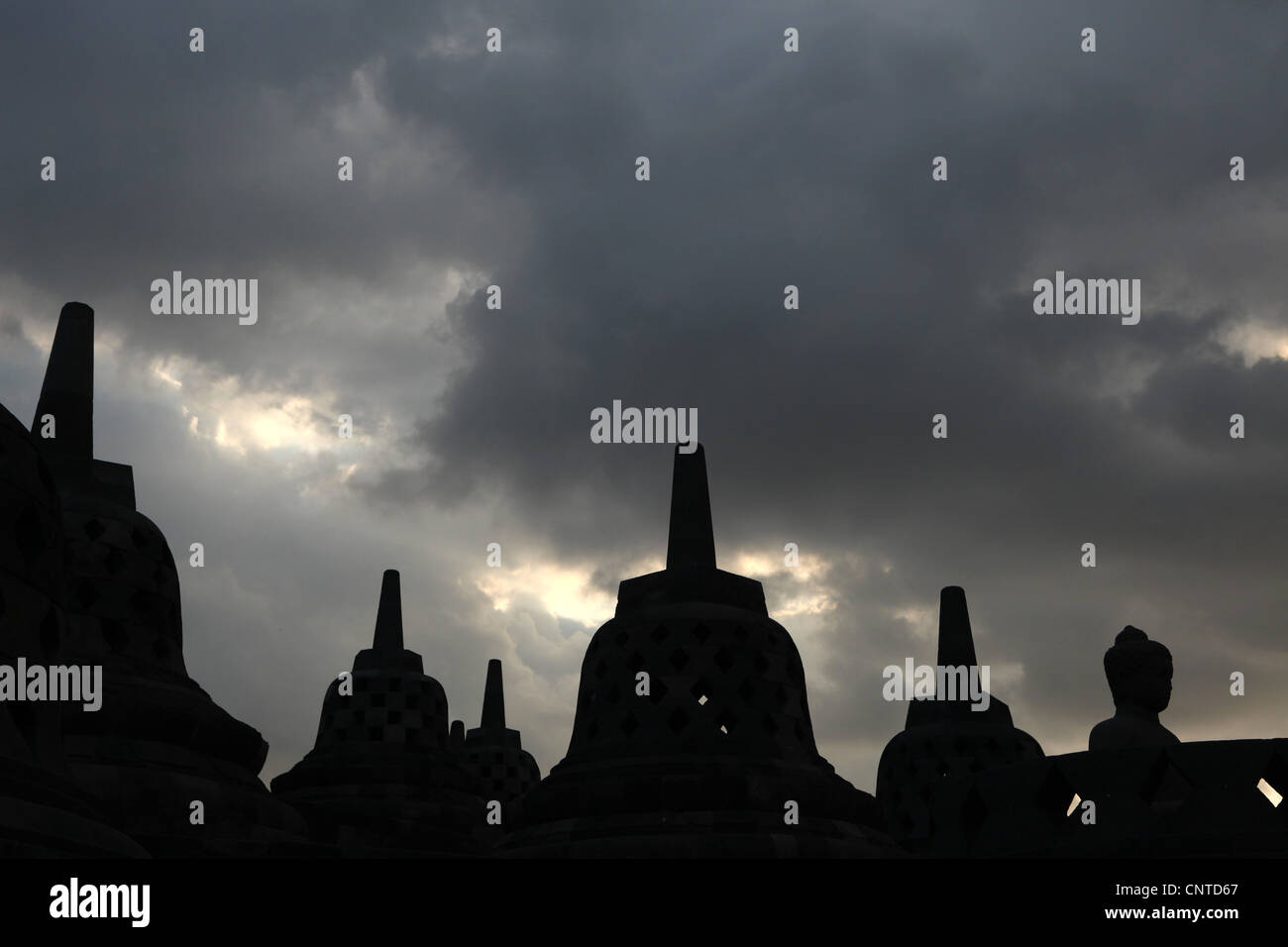 Borobudur Tempel in Magelang, Zentral-Java, Indonesien. Stockfoto