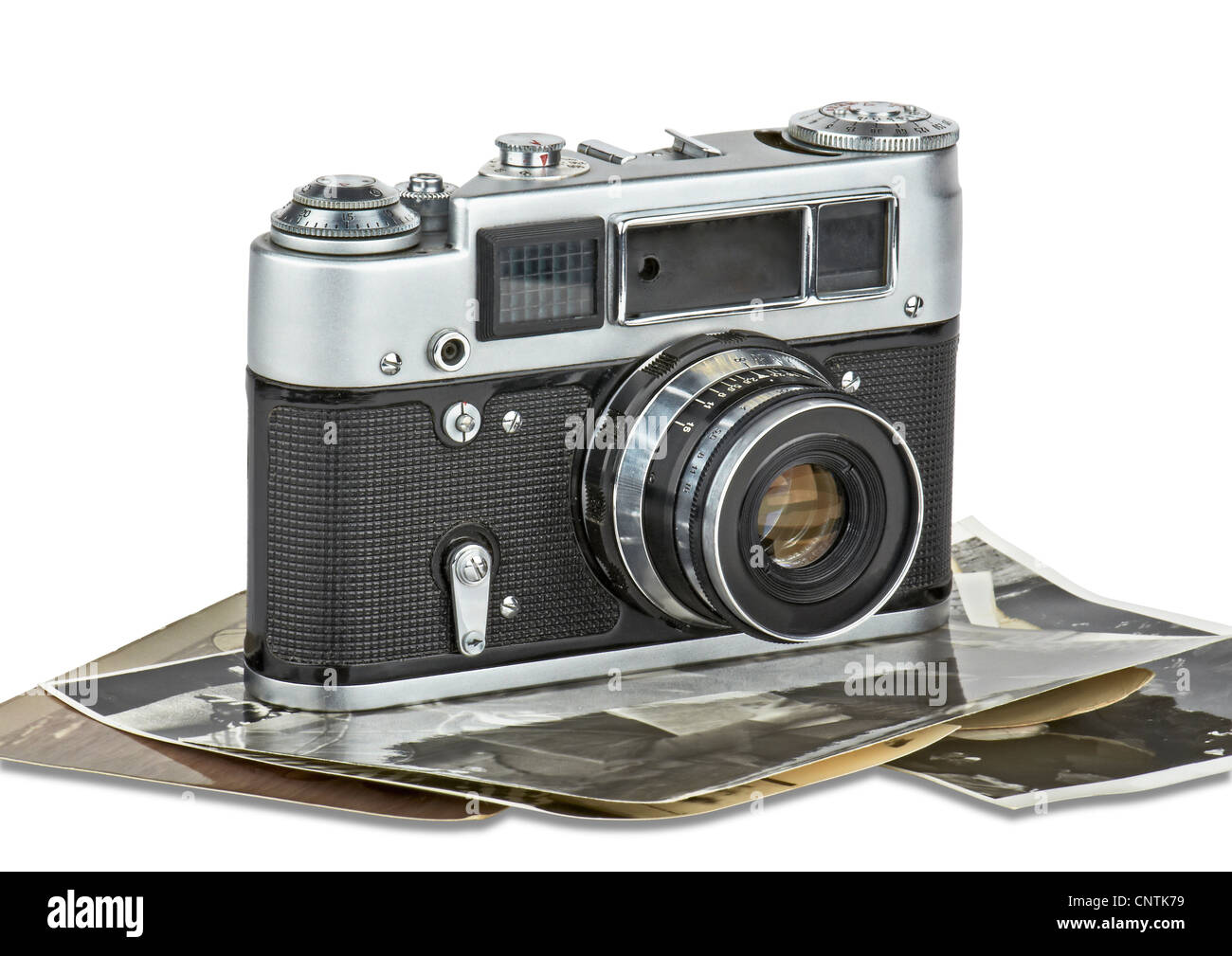 Retro-Сamera und Fotos Stockfoto