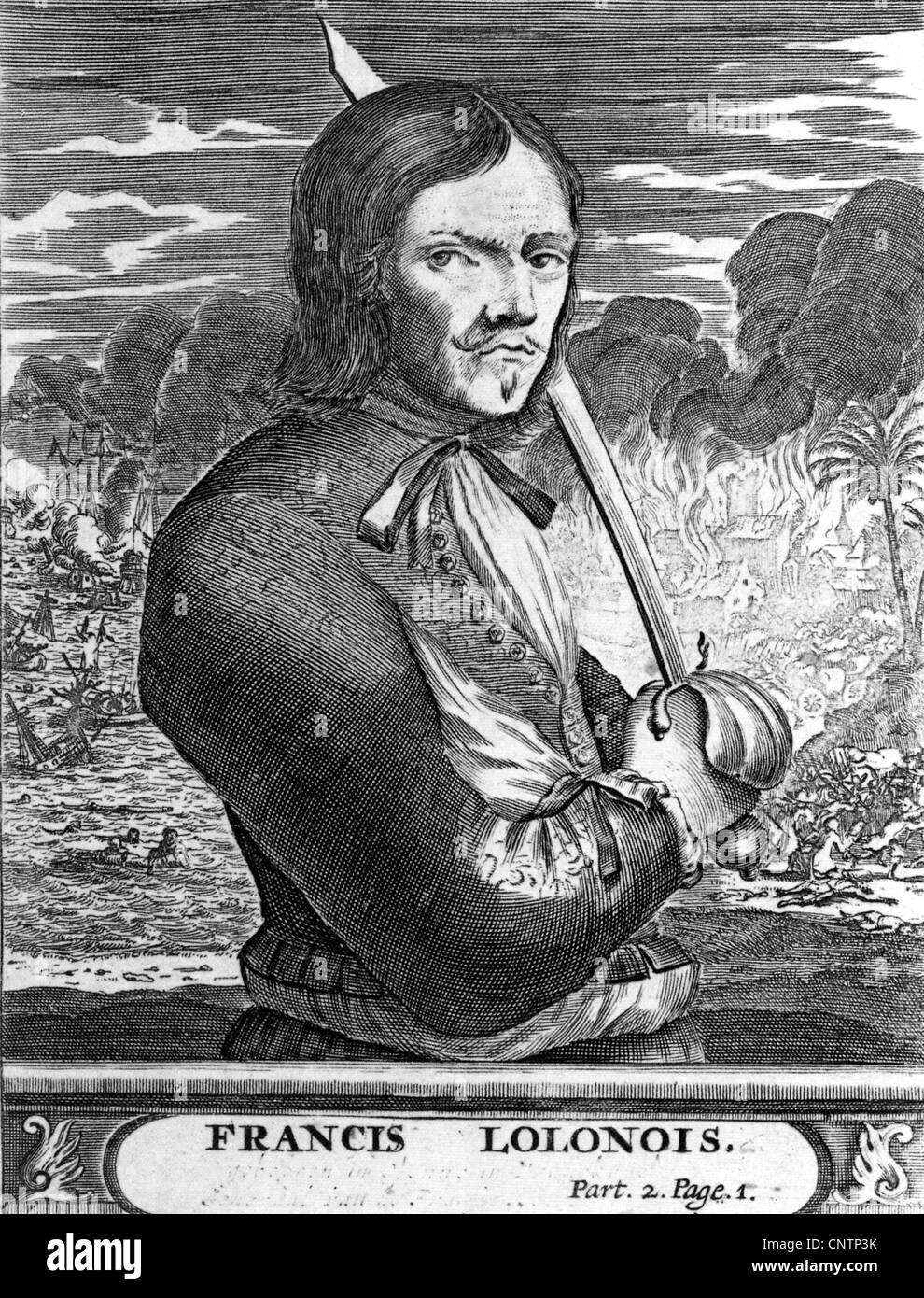 FRANCOIS L'OLONNAIS aka Jean-David Nau (C 1635-c 1668) französische Piraten Stockfoto