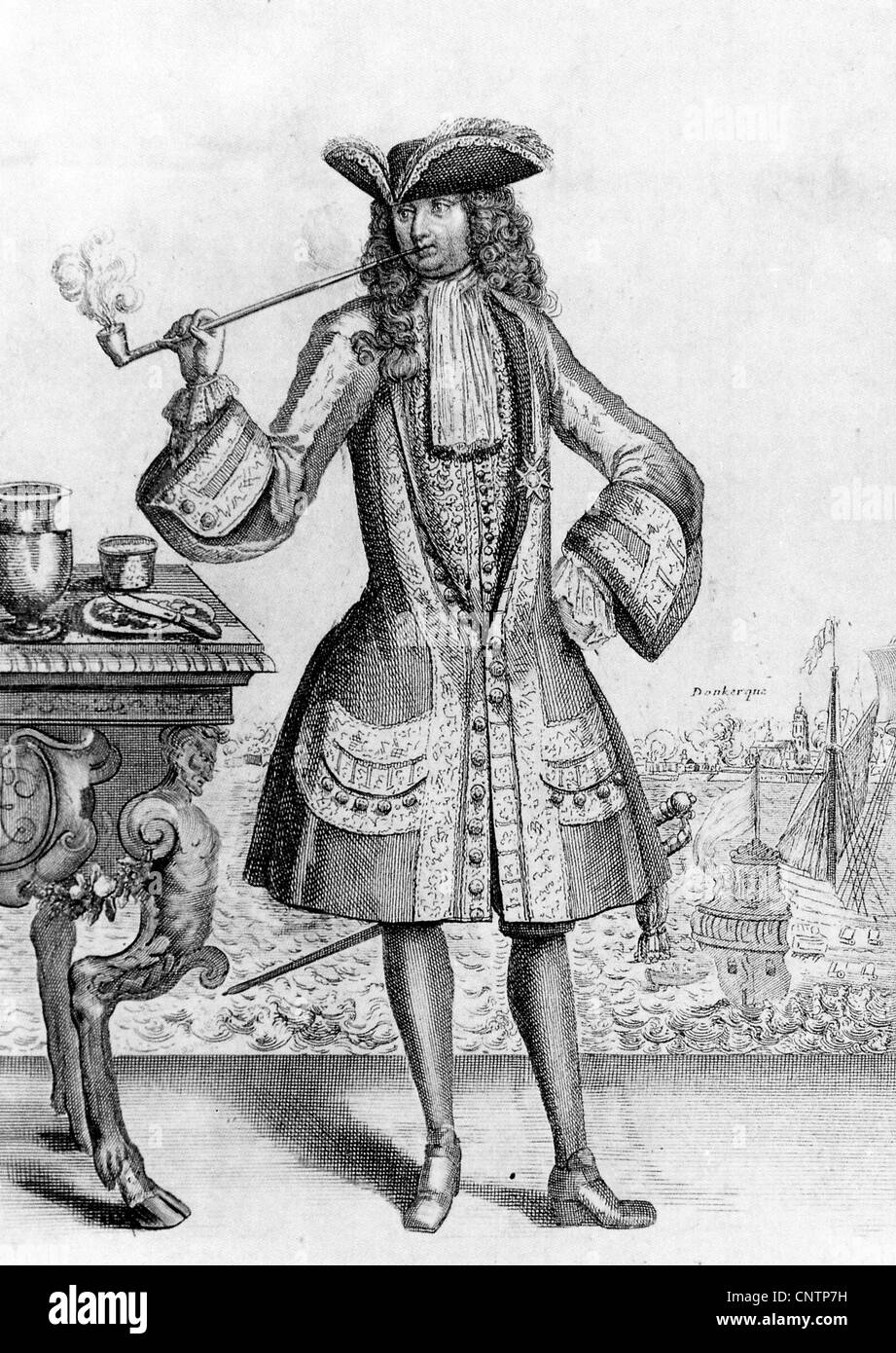 JEAN BART (1650-1702) flämischen Seemann, französische Marine-Kommandant und berühmte Piraten Stockfoto