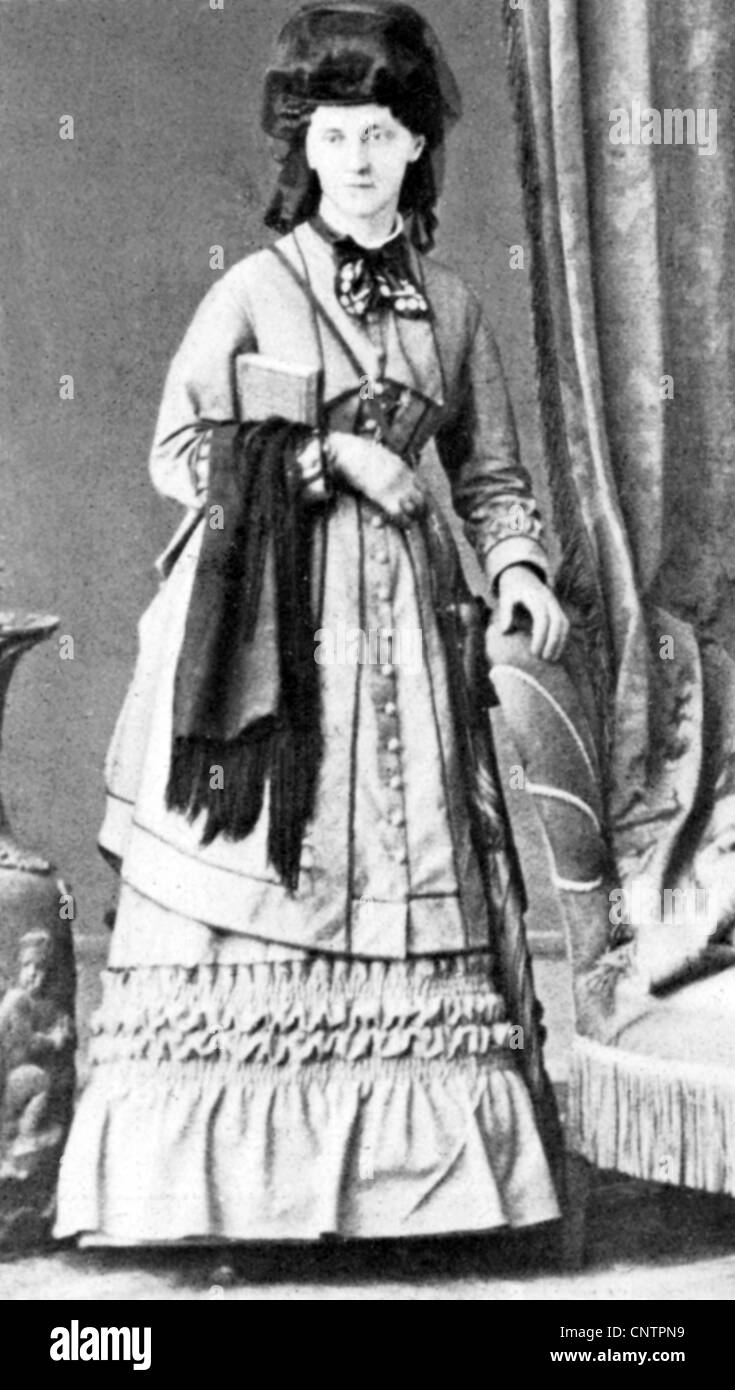 Fontane, Theodor 30.12.1819 - 20.9.1898, deutscher Autor/Schriftsteller, seine Frau Emilie, Stockfoto