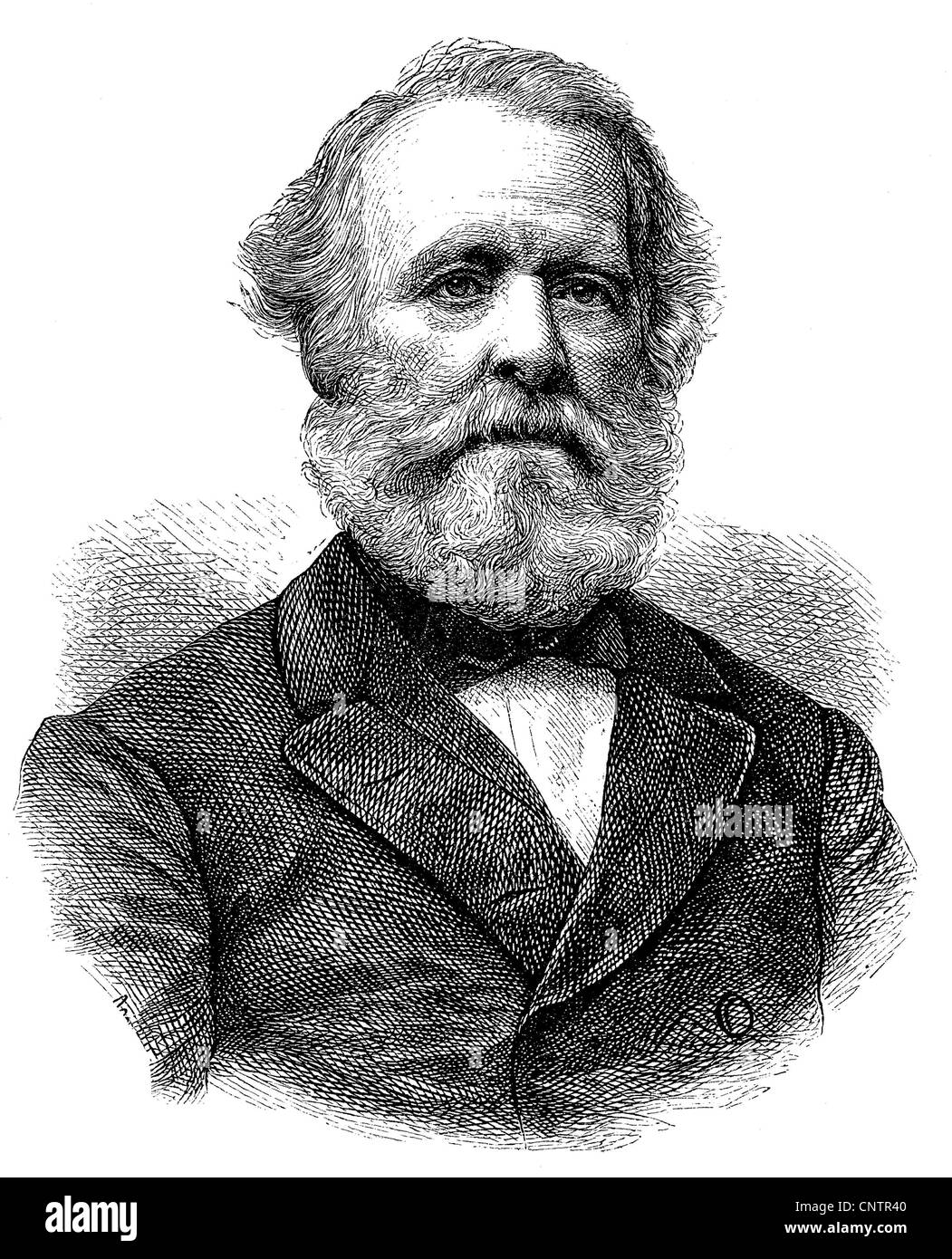 Johann Jakob Sturz, 1800-1877, preußischer Generalkonsul in Brasilien, Mensch und Tier Liebhaber, historischen Holzschnitt, um 1870 Stockfoto