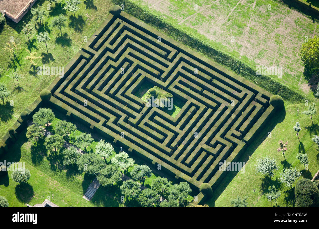 Gartenlabyrinth Luftaufnahme Stockfotos und -bilder Kaufen - Alamy