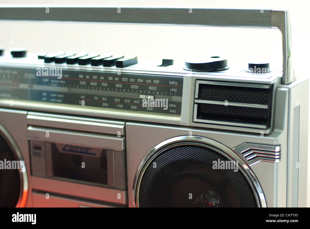 Nahaufnahme eines Vintage Radio Stockfoto