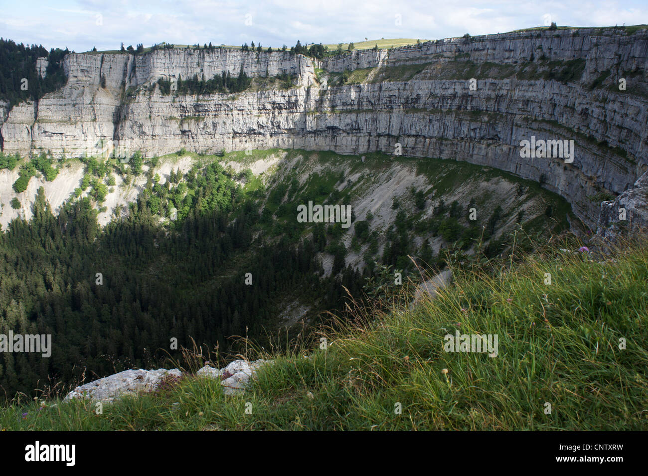 Creux du Van, Jura Bergkette, Schweiz Stockfoto