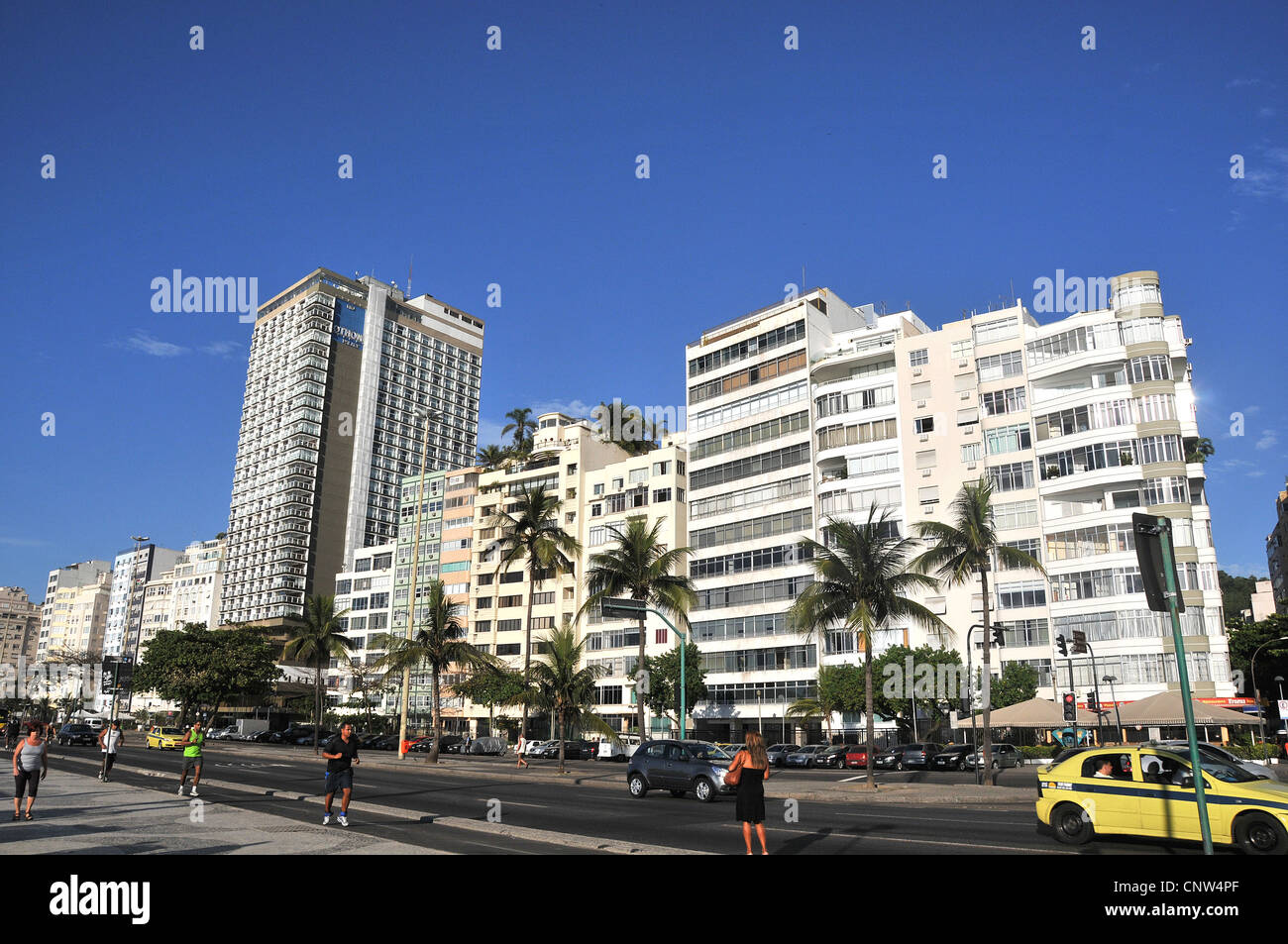 Luxus-Appartements und Othon Palace Hotel Copacabana Rio De Janeiro Brasilien Stockfoto