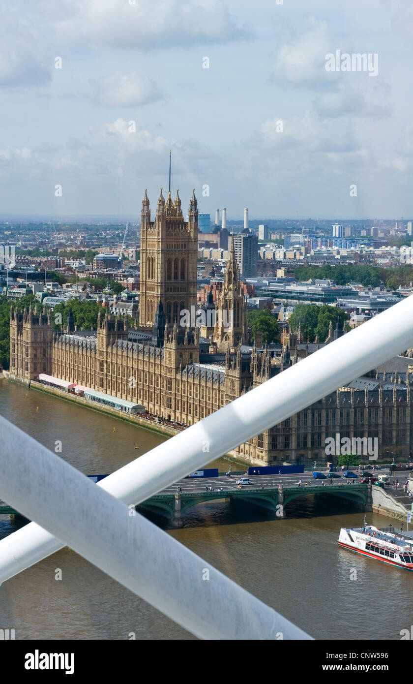 Europa-England-London, Wiew vom Stadtzentrum entfernt, "British Airways London Eye" Stockfoto