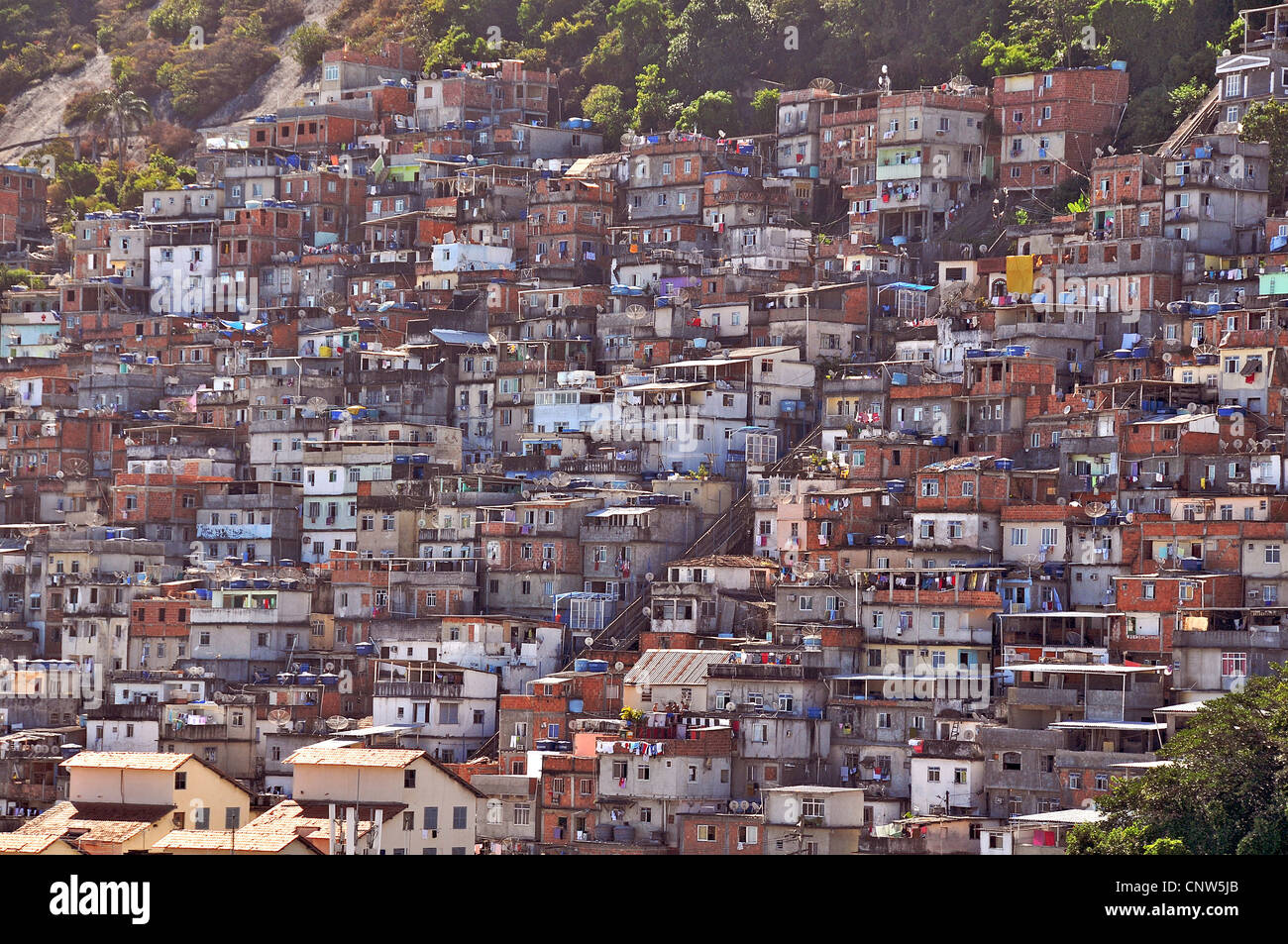 Favela Copacabana Rio de Janeiro Brasilien Stockfoto