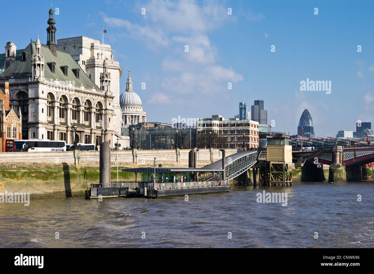 Europa-England-London von der Themse, Bereich Blackfriars gesehen Stockfoto
