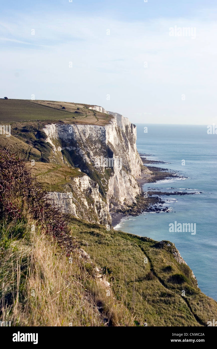 Blick entlang der Klippe Linie, Vereinigtes Königreich, England, Dover Stockfoto