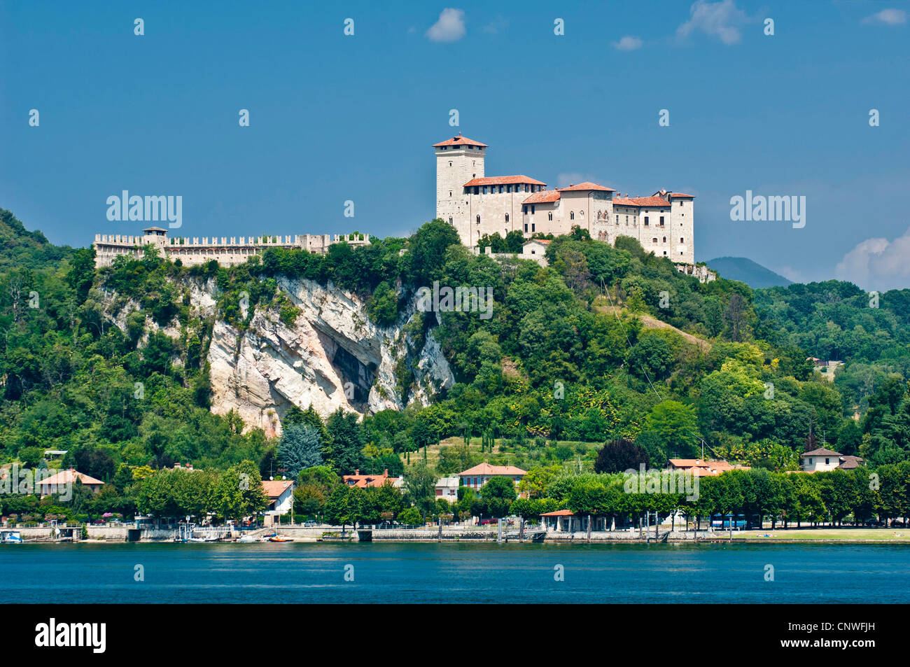Europa Italien Lombardei Provinz von Varese Angera die Festung Borromeo Stockfoto