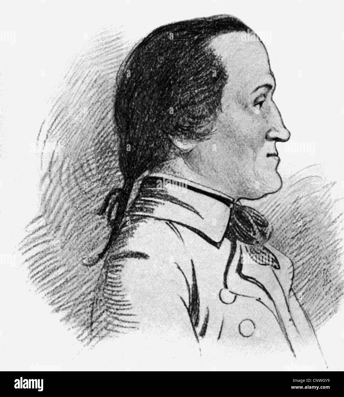 Kuenzle, Johannes, 1.12.1749 - 4.11.1820, Schweizer Politiker, Porträt, Profil, Stockfoto