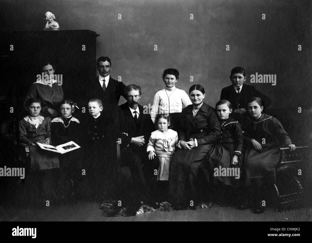 Personen, Familie, Großfamilie, Gruppenbild, um 1900, zusätzliche-Rechte-Clearenzen-nicht vorhanden Stockfoto