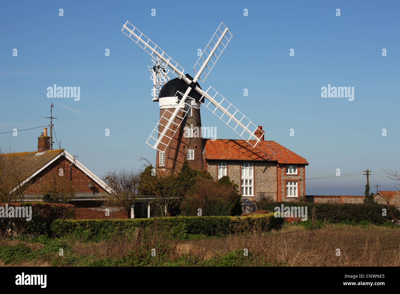 Weybourne Windmühle, Weybourne, Norfolk. Stockfoto