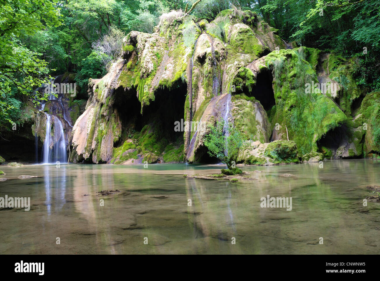 Kaskade des Planches, Wasserfall, Arbois, Jura, Franche-Comte, Frankreich Stockfoto