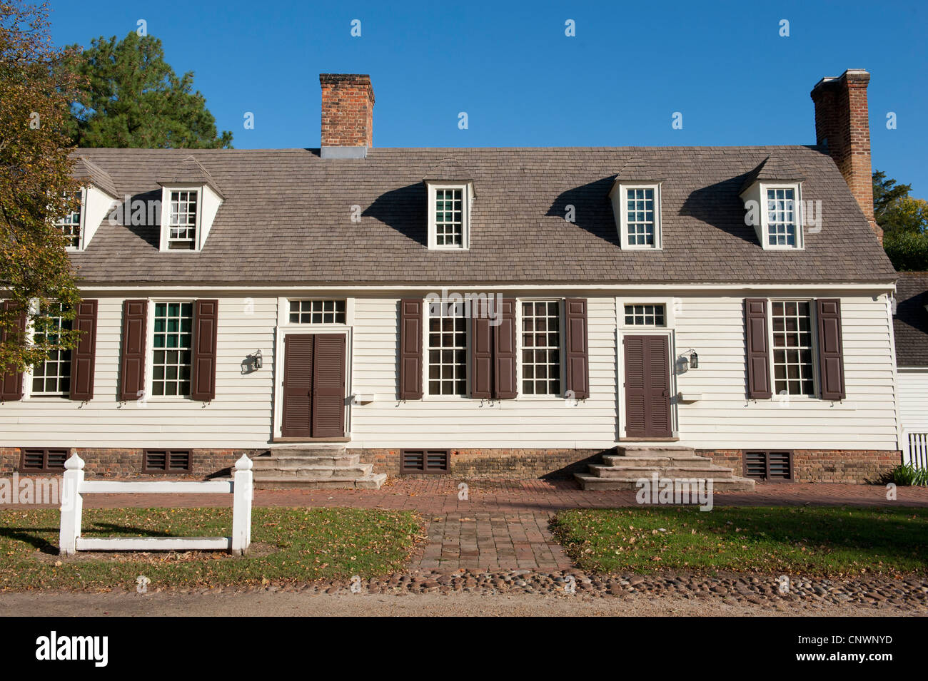 Historischen Stil Residenz in Colonial Williamsburg Stockfoto