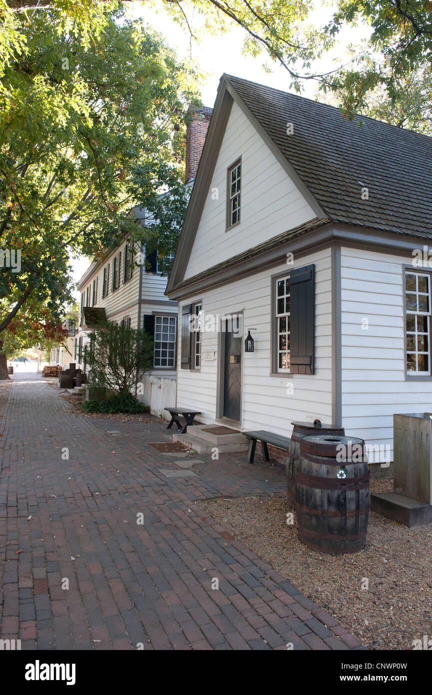 Historischen Stil Residenz in Colonial Williamsburg Stockfoto