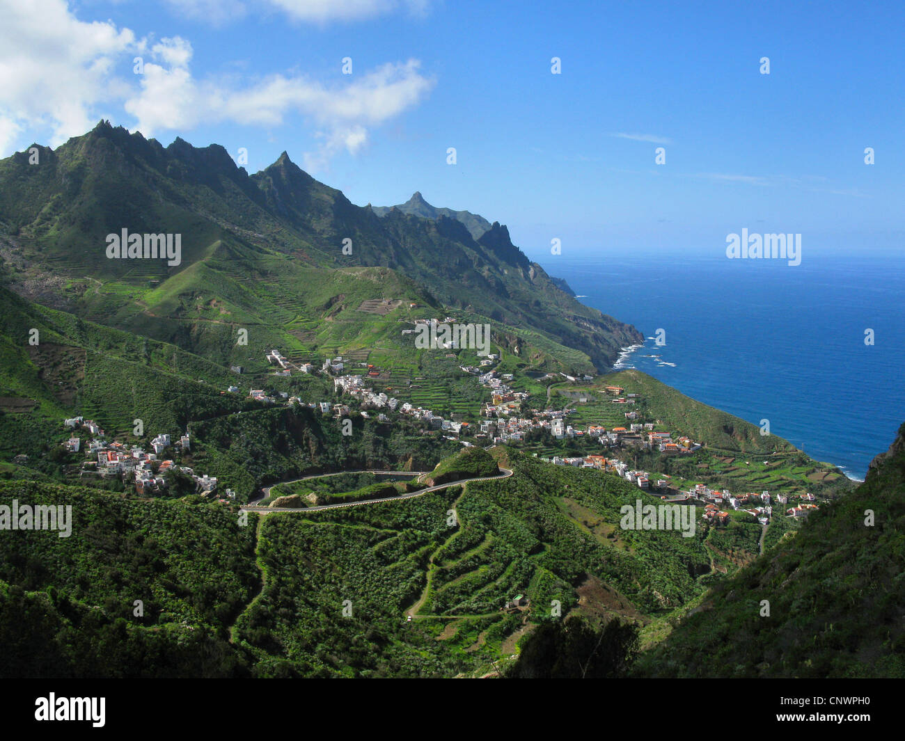 Taganana im Anaga Gebirge, Kanarische Inseln, Teneriffa Stockfoto