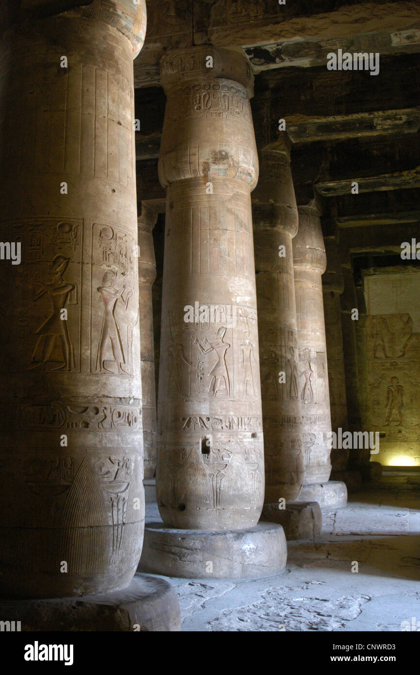 Beerdigung Tempel von Pharao Sethos i. in Abydos, Ägypten. Stockfoto