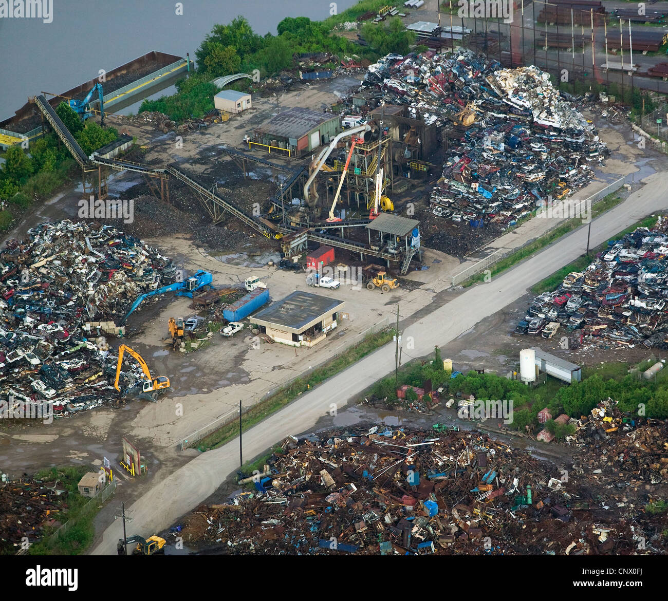 Südlichen Recycling Schrott Metall Hurrikan Katrina Nachwirkungen Baton Rouge Louisiana Stockfoto