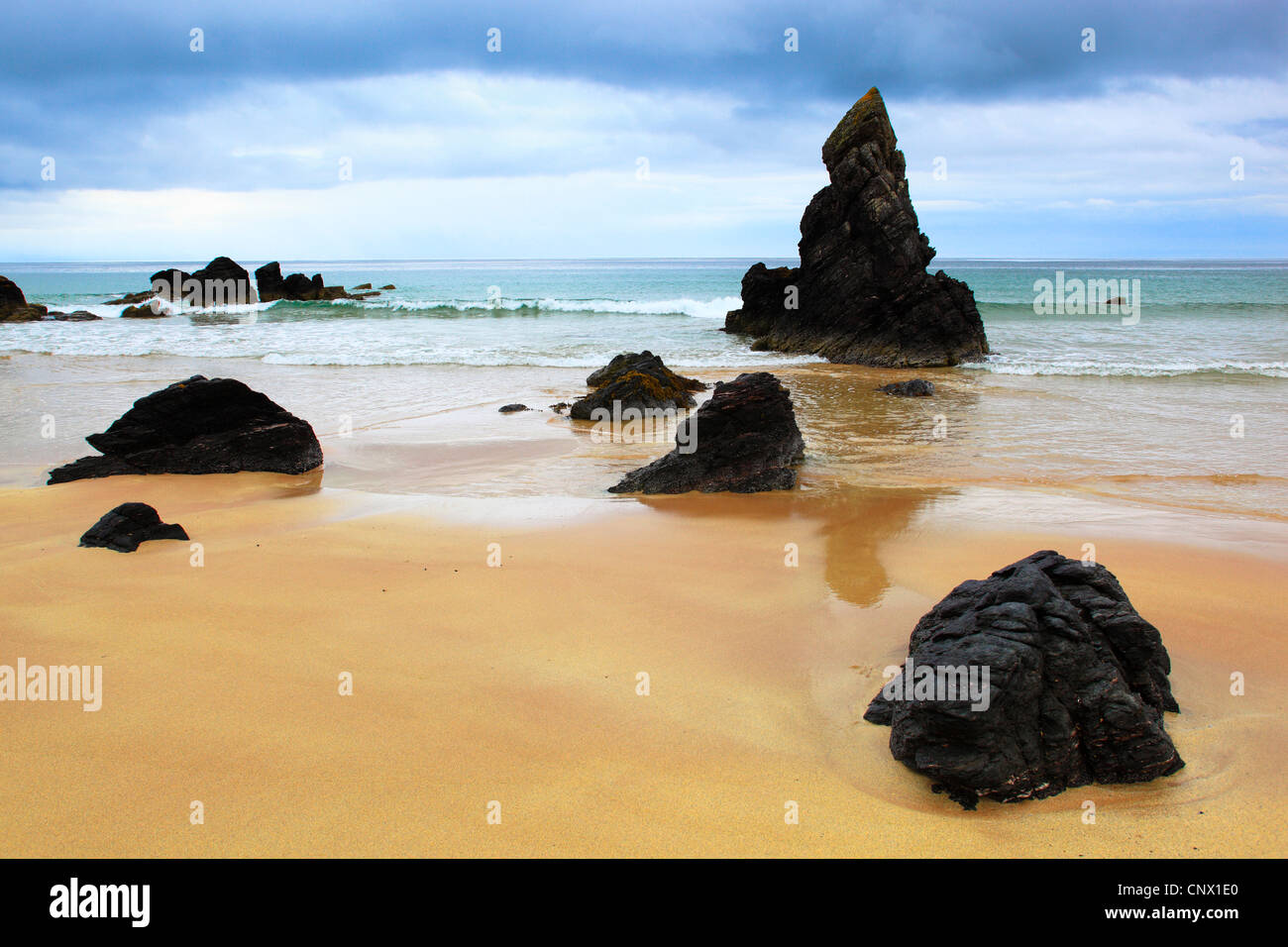 Sango Bay in Sutherland, Großbritannien, Schottland, Sutherland Stockfoto