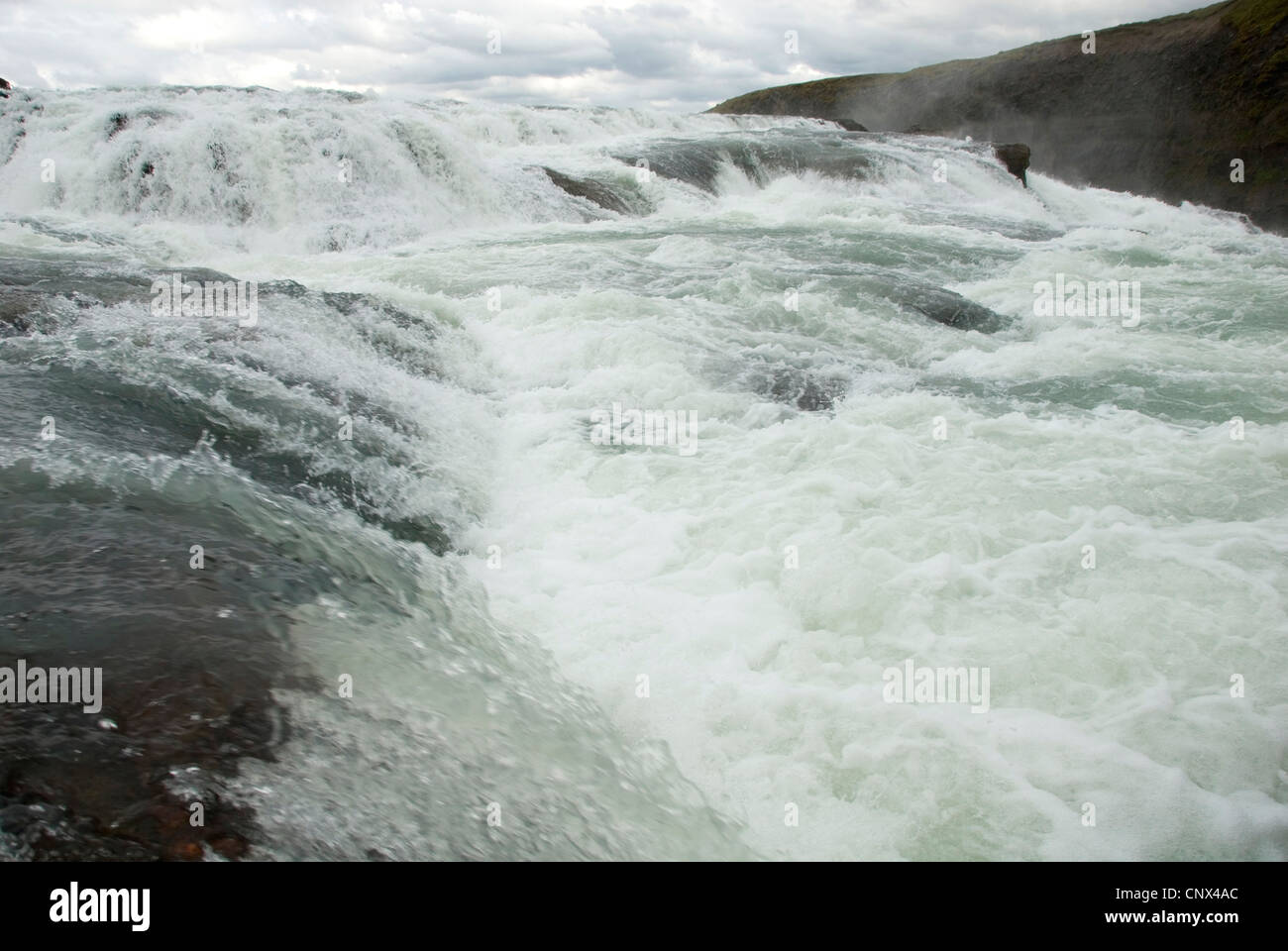 Wasserfall Gullfoss, am Fluss Hvita, Island Stockfoto