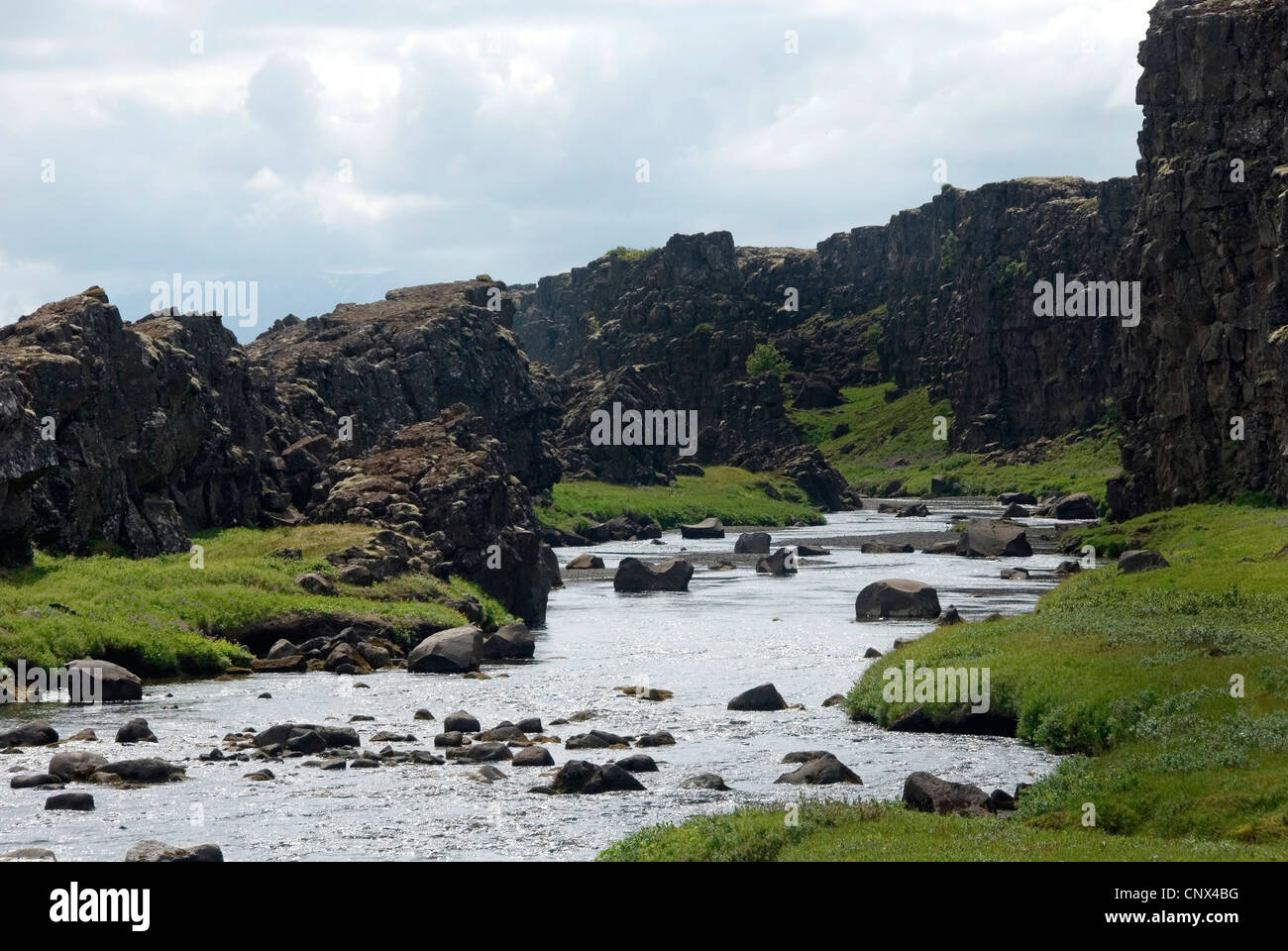 Oexara Fluss, Island Stockfoto